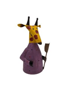 giraf-tuinbeeld-paars-schep