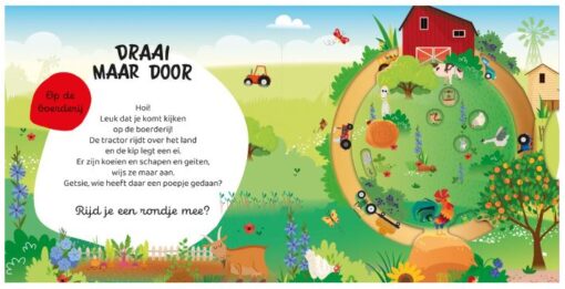 Kinderboek - Draai maar door - Boerderij